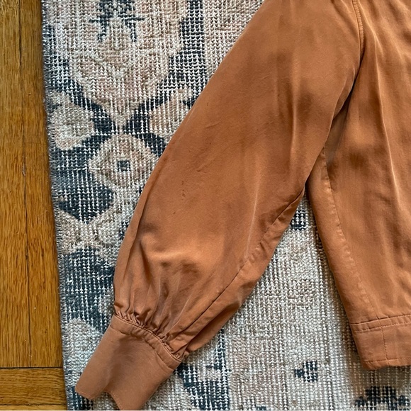 Everlane Washable Silk Wrap Top in Cider - Picture 8 of 8